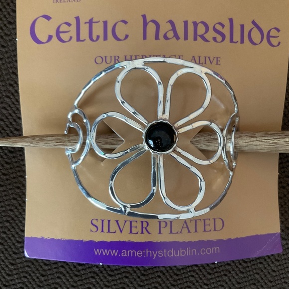 Silver plated Celtic Hair  accessory - Picture 2 of 6